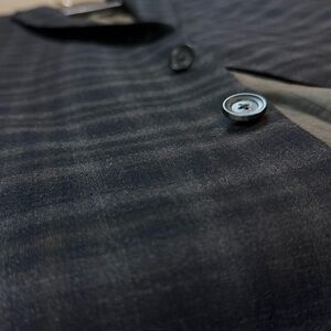 Jack Victor Jacket Mens 42L Black Overcheck Plaid 110s Sport Coat Wool Blazer